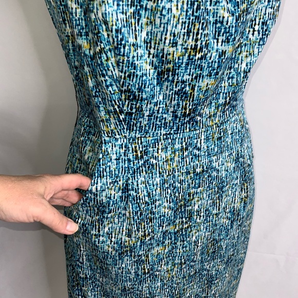 Worthington Turquoise Sleeveless Dress Pockets 4 - Picture 5 of 11